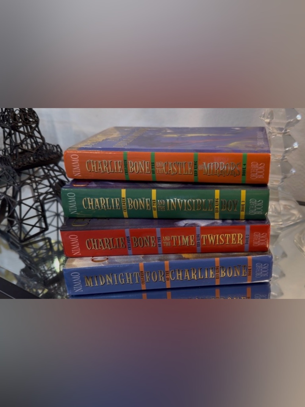 Charlie Bone Hardcover Book Set - Colorful Spines (Orange, Green, Red, Blue)
